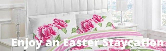 easter staycation - bed linen