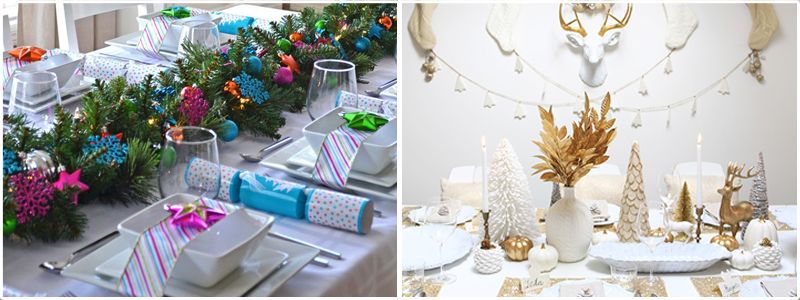 Christmas table decoration ideas and colour schemes