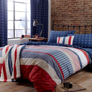 Catherine Lansfield Stars And Stripes Fitted Sheet Multi 