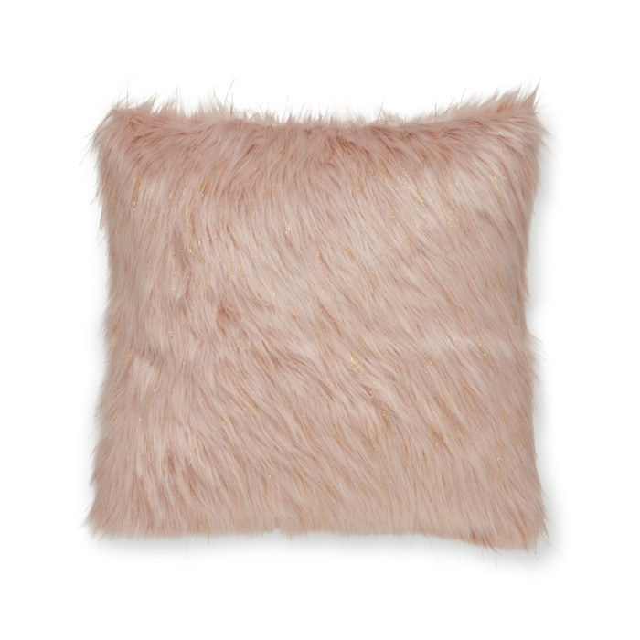 Catherine Lansfield Luxury Metallic Faux Fur Filled cushion 