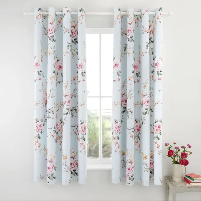 Catherine Lansfield Canterbury Grey curtains 66 x 72 Inch 