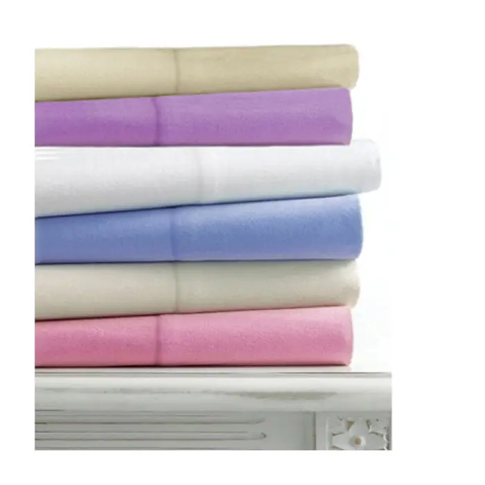 Linens Limited 100/% Brushed Cotton Flannelette Flat Sheet White Double